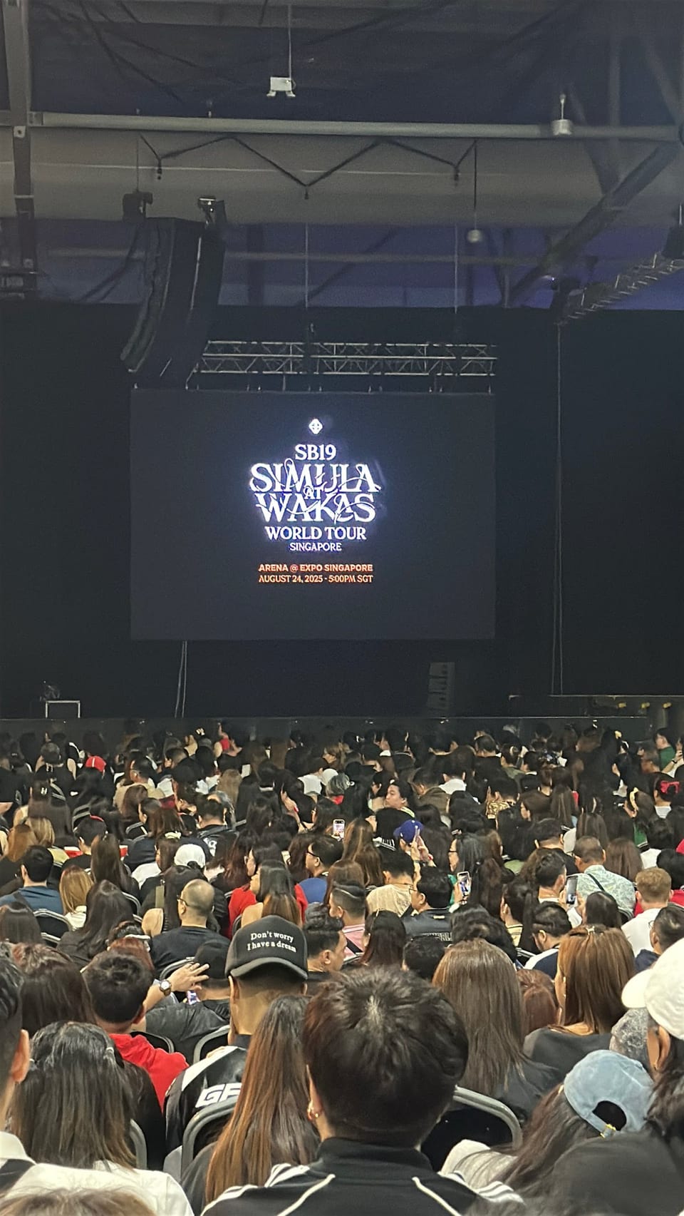 View of the stage in SB19 concert Singapore
